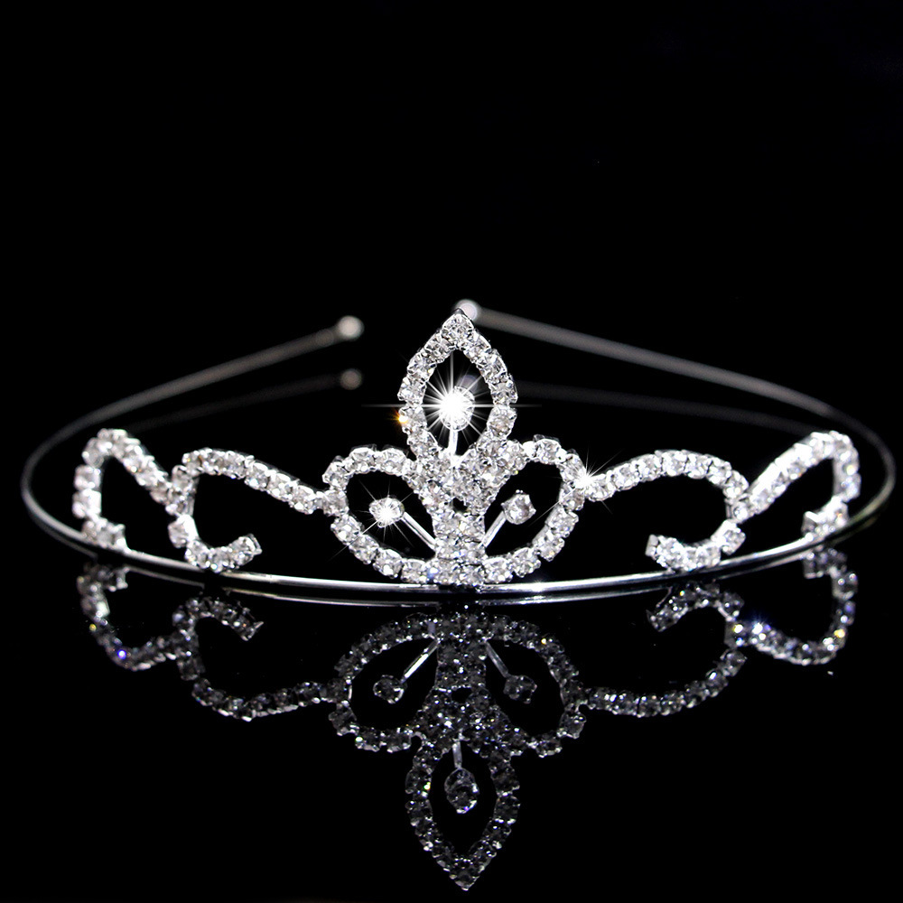 Korean version of the bride's crown hair hoop wedding dinner dress headwear children's rhinester hair hoop hair accessories manufacturers wholesale thumbnail