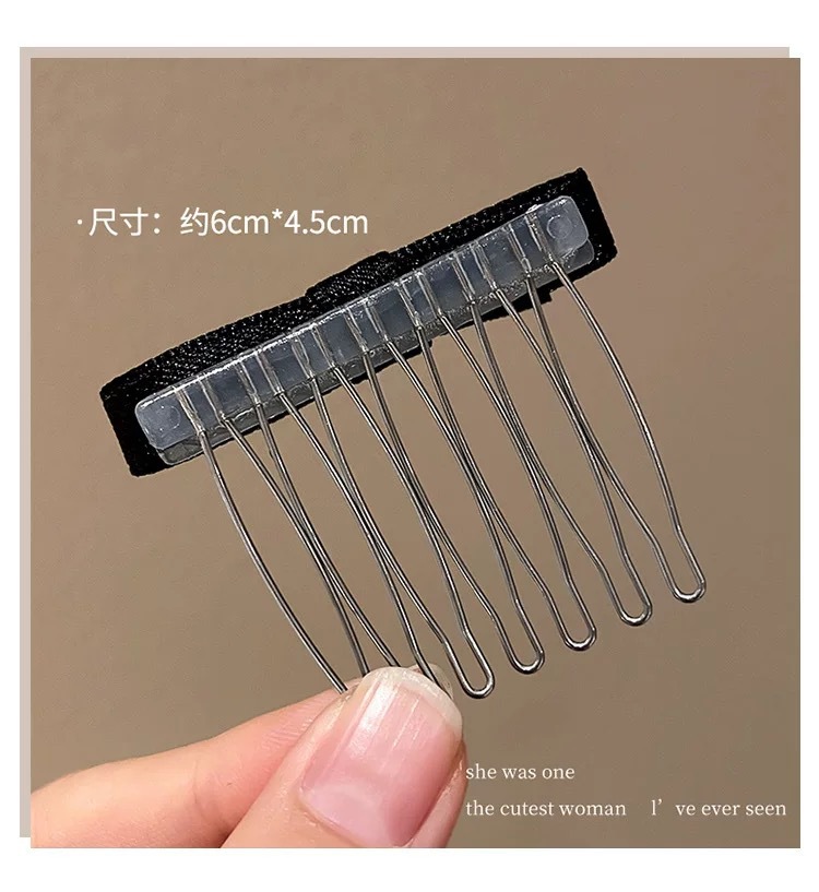 The trendy bow bangs hairpin exudes a sense of high-end style. It is a versatile side hairpin for styling and styling pic 5