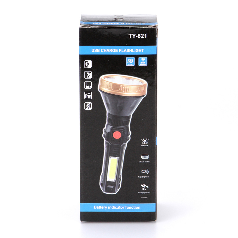 Wholesale of new high-intensity flashlight for outdoor emergency handheld long-range shooting, headlight tube, charging and ultra-long battery life Specification image