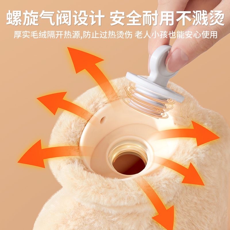 暖水袋注水热水袋工厂暖被窝暖手宝防爆大姨妈暖宝宝毛绒女学生防详情图2