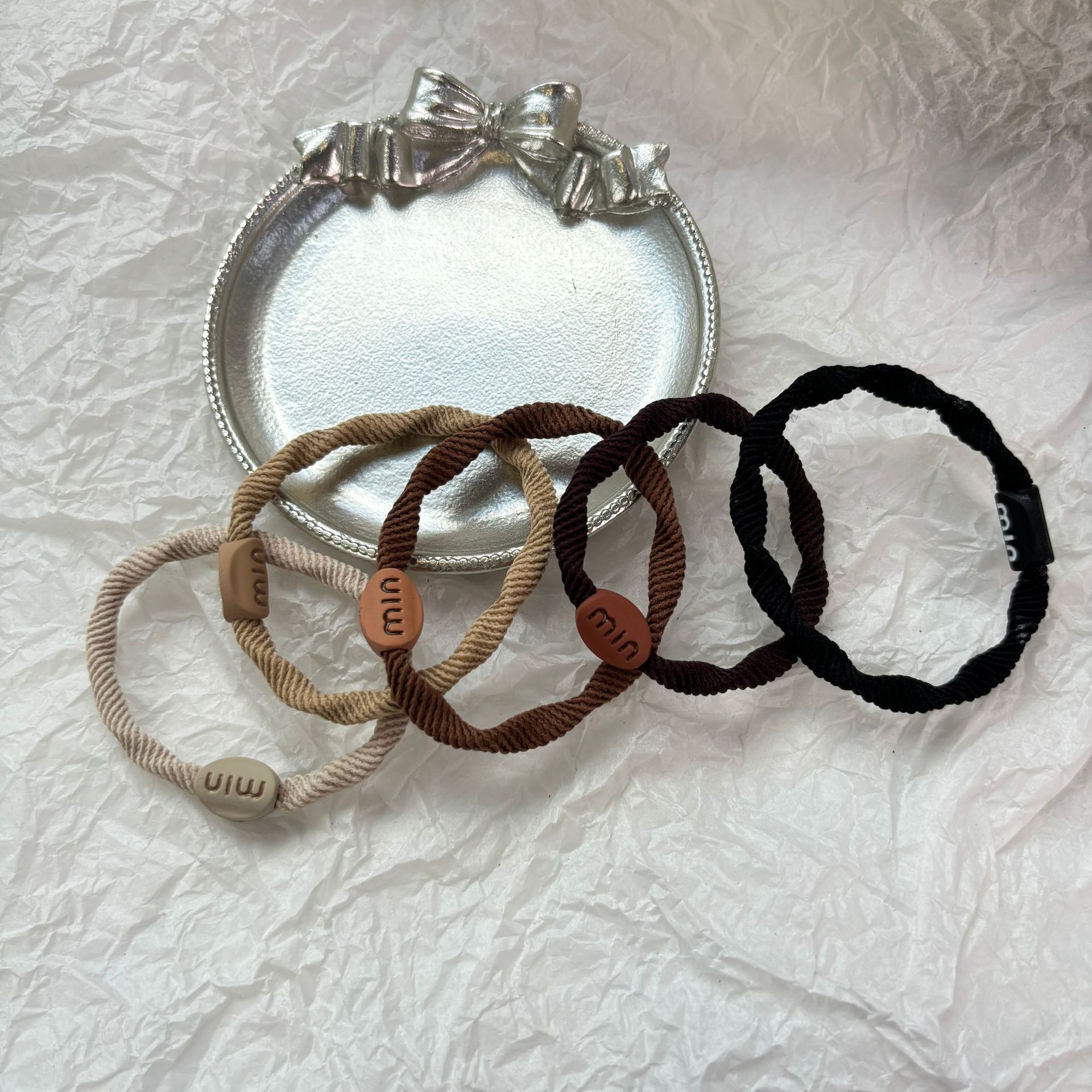 Simple and durable rubber band women's hair tie, high elasticity without damaging hair, high ponytail hair band headwear XF105