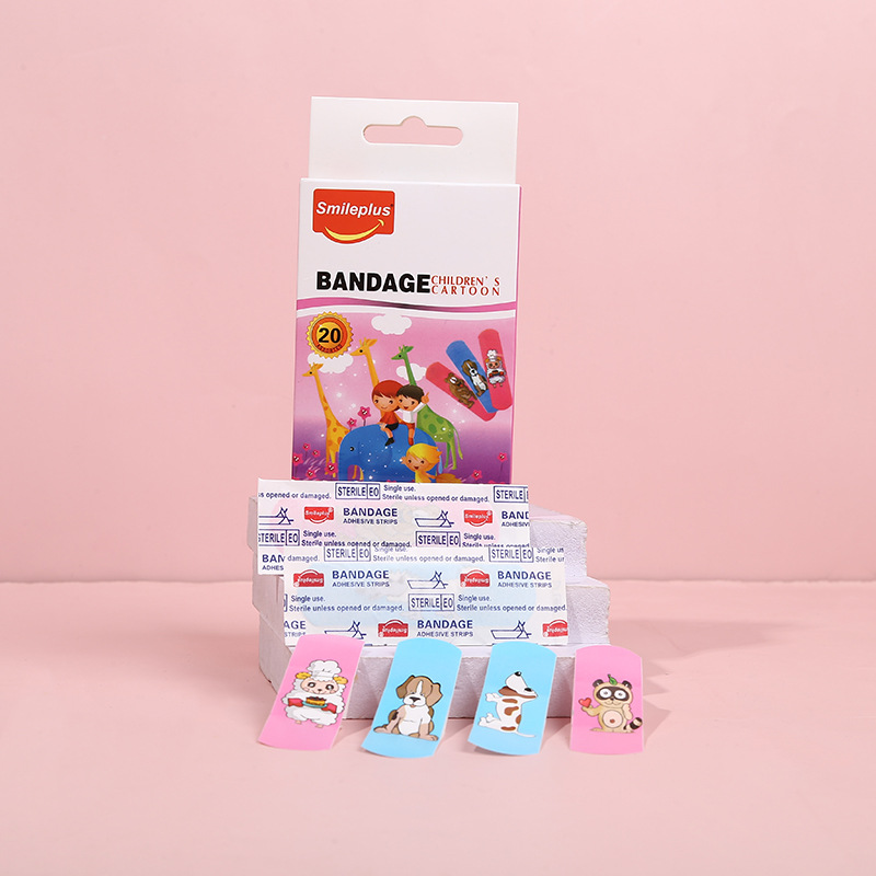 20 pieces of cartoon pvc band-aids are directly supplied by the manufacturer. Breathable daily care band-aids are only for export