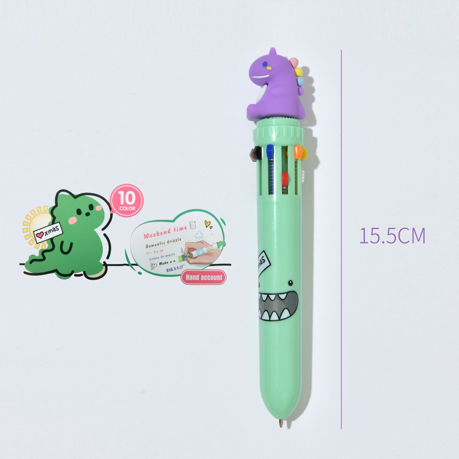 Chenxi cartoon-shaped notebook, ten-color ballpoint pen, multi-color pen, and colorful stationery for primary and secondary school students Specification image