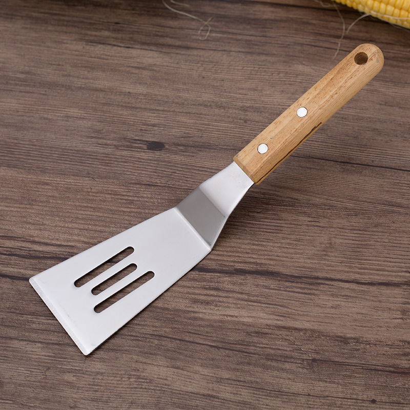 Stainless steel large and small cooking spatula, iron plate spatula, steak frying spatula, 12 cm and 6 cm kitchen spatula Application Scenario