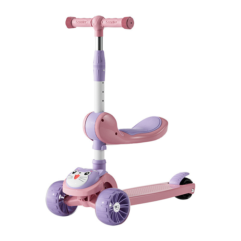新款三合一儿童滑板车宝宝可坐可骑滑踏板车小孩单脚滑行溜溜车详情图5