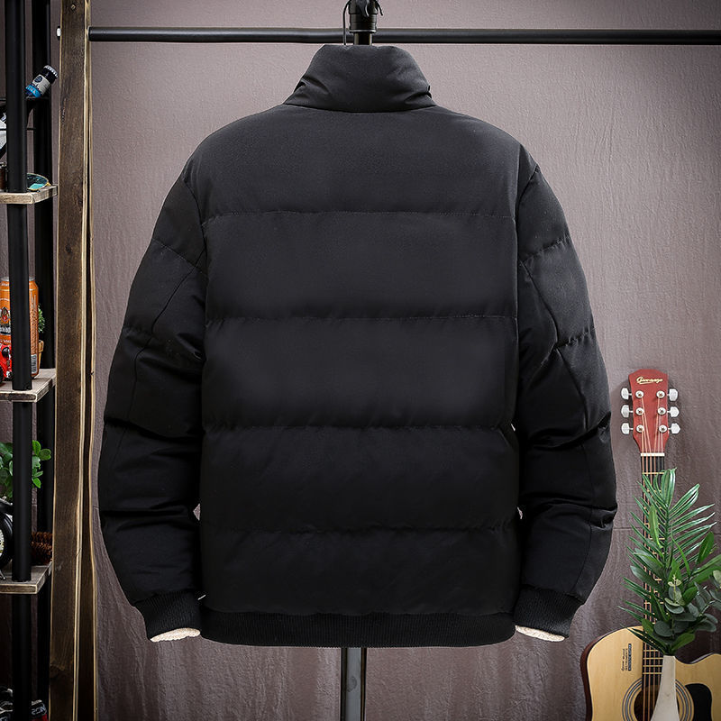 New autumn and winter cotton-padded jacket 2023 Men's windproof trend Korean-style simple loose plus-size youth down cotton-padded jacket Application Scenario