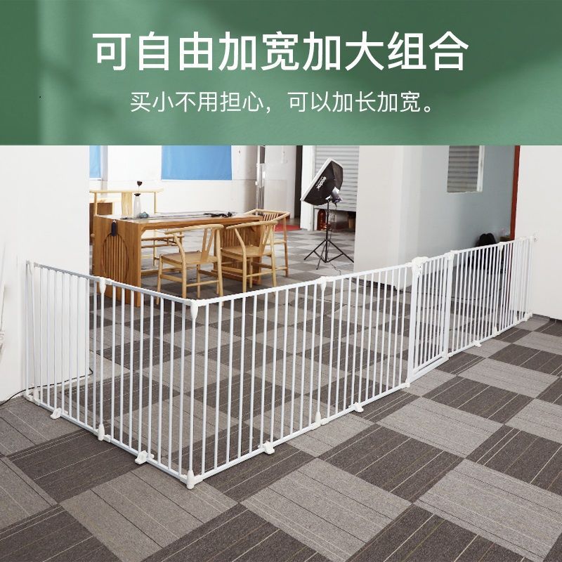 Pet door railings without holes, L-shaped and U-shaped door railings, baby guardrails, living room pet dog fences, isolation fences, dog cages for protection Application Scenario