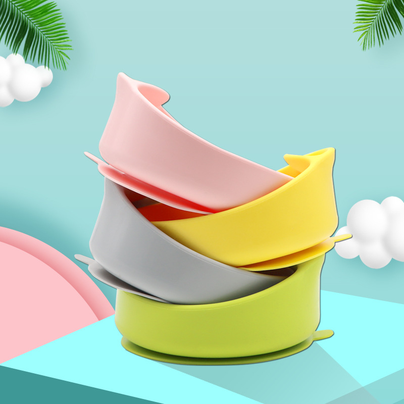 Baby food bowls, mother and baby dining silicone bowls, plates, children's anti-drop suction cups and bowls, infant feeding tableware, children's bowls Application Scenario