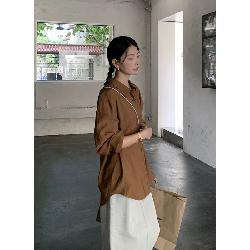 CLEAN simple and high-quality inner layer shirt for women 2024 Thirteen Factories Winter New skin-friendly and Comfortable Shirt 52288 details Picture
