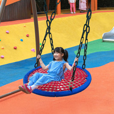 儿童室内外圆盘秋千幼儿园鸟巢吊绳吊椅景区小型游乐设备宝宝摇椅