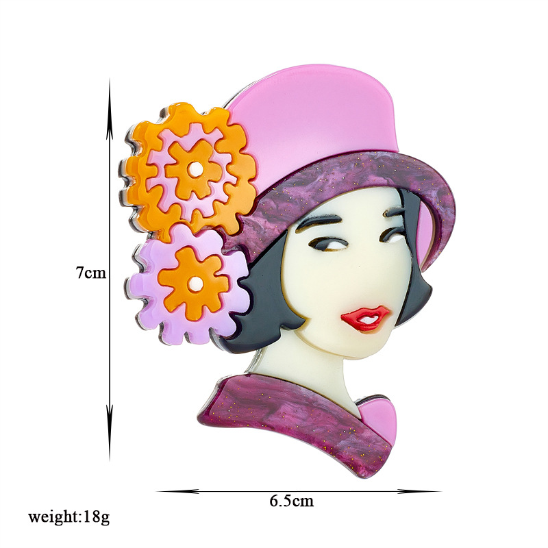 Japanese and Korean creative cloud rainbow water drop sun simulation acrylic decorative brooch, fashionable and versatile clothing corsage pic 8