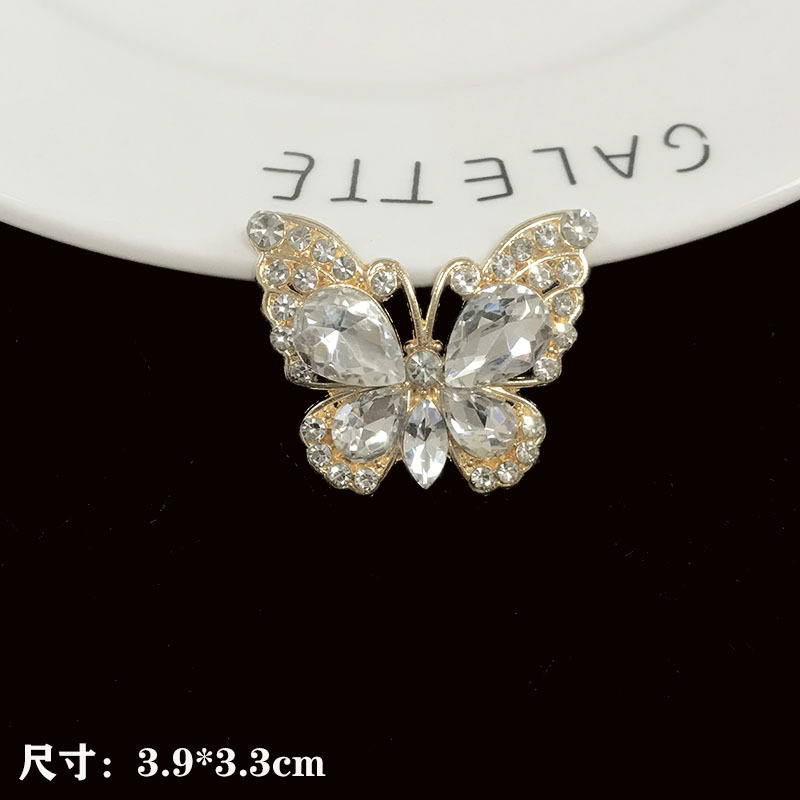 启威新水晶宝石蝴蝶洞洞鞋diy配饰汽载出风口手机壳饰品 合金配件详情38