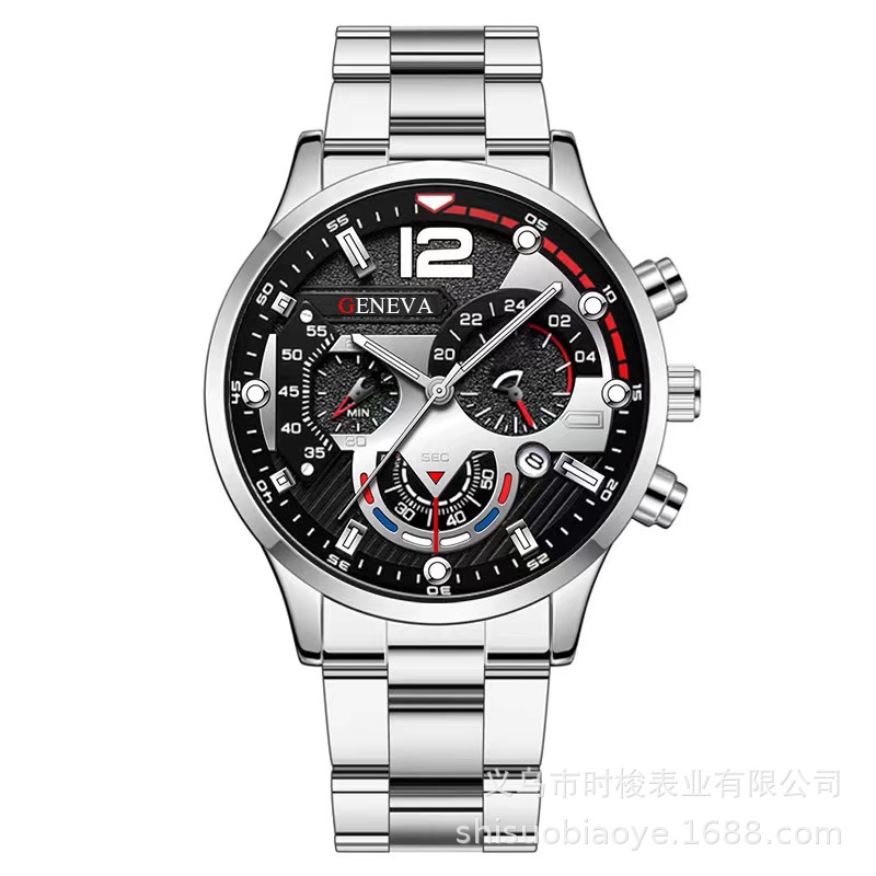Cross-border best-selling men's steel band calendar quartz watch, sports luminous hand quartz watch men's wristwatch Application Scenario