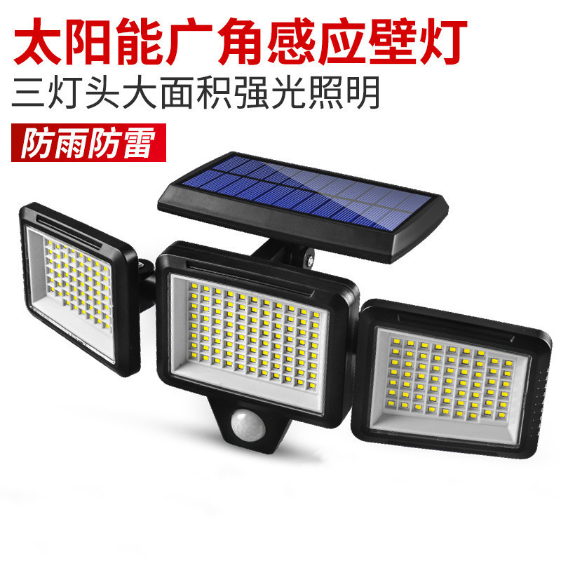 Nueva pared solar al aire libre LED giratorio humano sensor luz inteligente sensor amplio ángulo luz Application Scenario