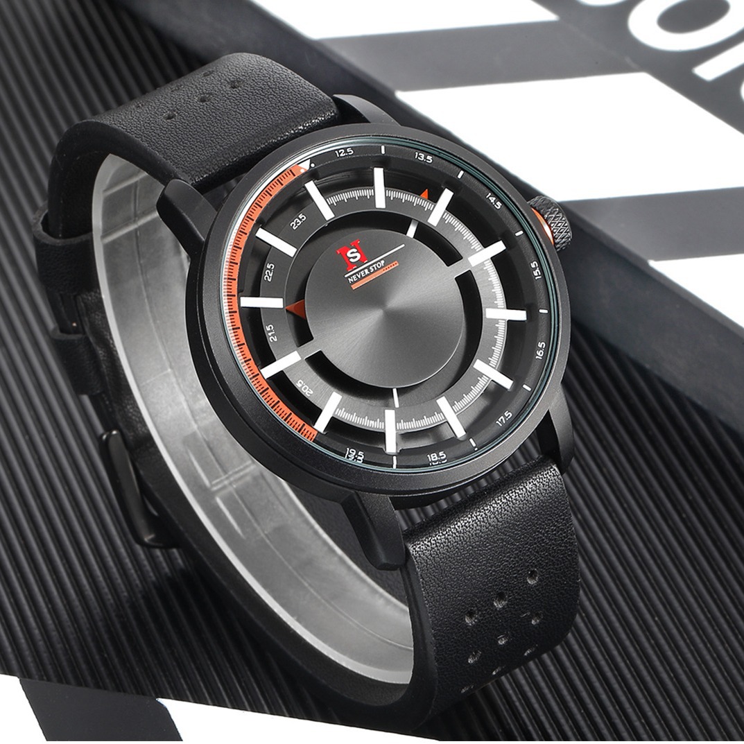 【 Factory Direct Supply 】TOMI-NS New student sports fashion leather strap watch with hands quartz men's wristwatch