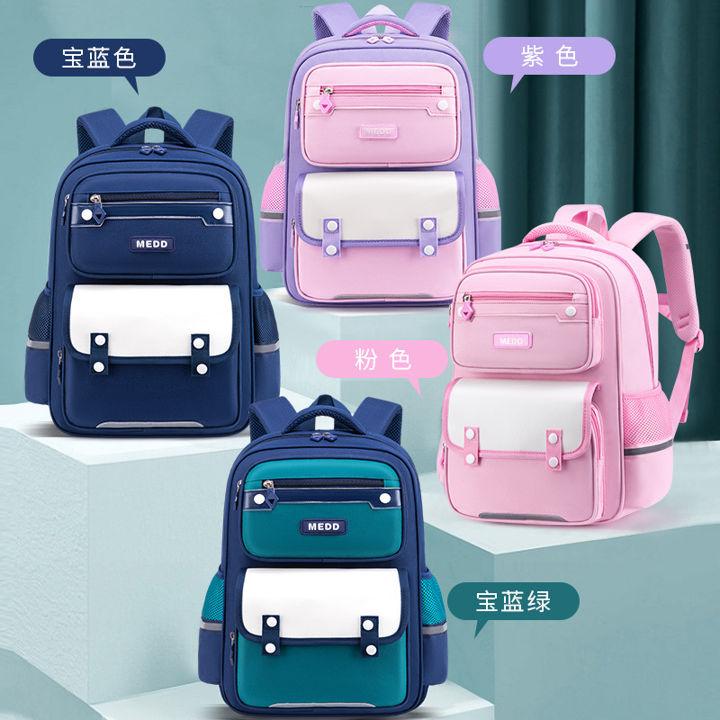 New School Bags For Children 3-6 Grade Elementary School Students Lightweight Oxford Cloth Breathable Backpack Wholesale Distribution details Picture
