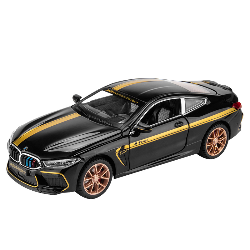 M8 Thunder Edition car Model 1:24 simulation Boy Sound, Light and Rebound Force decorative alloy car model wholesale alloy toy Item Picture