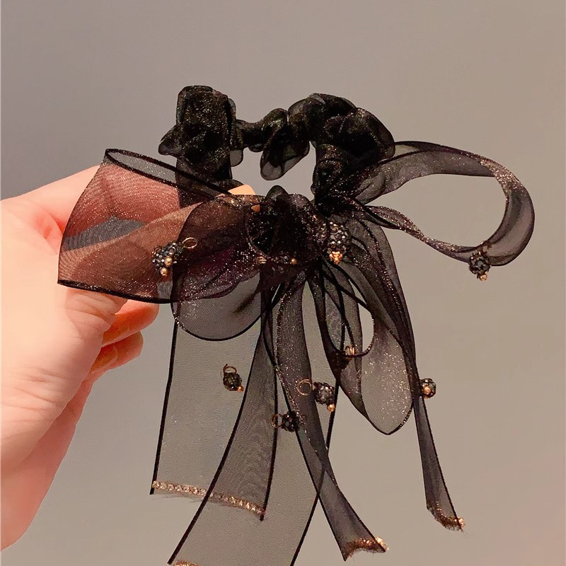 The new style of headwear in 2024, including hair ties, bows, hair bands and hairstyles, exudes a high-end feel. It's a hair tie for women and a large intestine hair band for women Specification image
