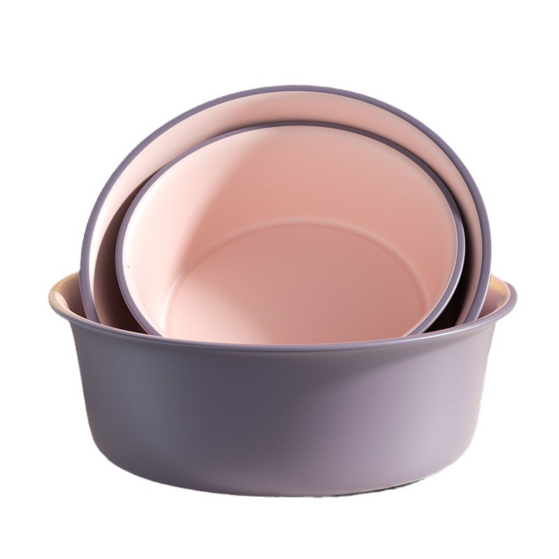 New Two-Color Washbasin Household Basin Food Grade Material Thickened Drop Resistant Plastic Water Basin Bath Basin Kitchen Wash Basin Item Picture