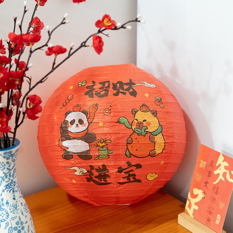 新年春节装饰纸灯笼中国风猜灯谜商场超市活动场景布置户外古风详情5