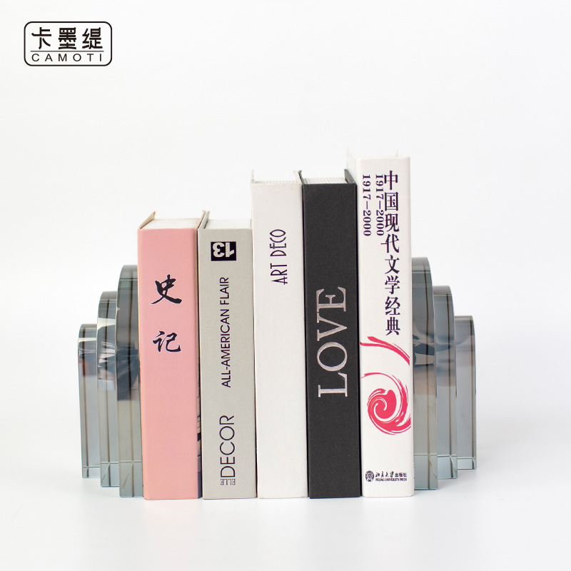 Cametti modern light luxury creative crystal bookstand study, office desk, bookend, artistic decorative item, retractable book rest details Picture