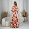 10599 Cross-border European and American new summer women's wear, French retro printed halter dress, elegant sleeveless dress Application Scenario