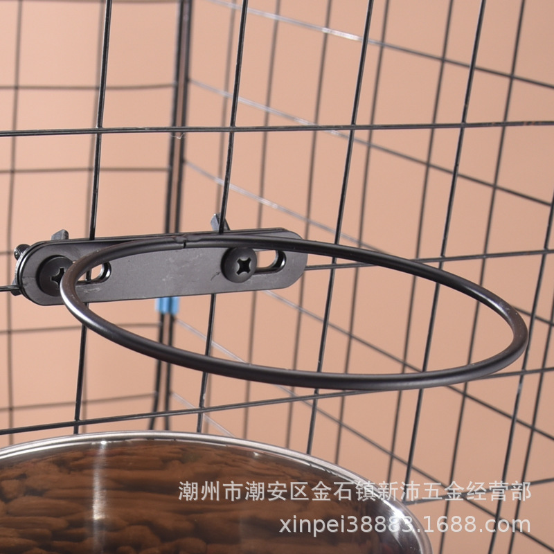 Cross-border bestseller hanging dog bowl, stainless steel double-layer pet bowl, anti-slip and anti-knock cat drinking bowl Item Picture