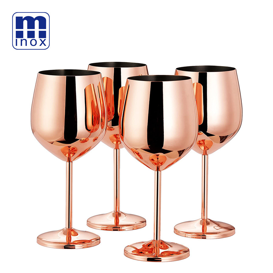M® Copper-Plated Cocktail Glass Goblet Moscow Slash-Resistant Stainless Steel Glass