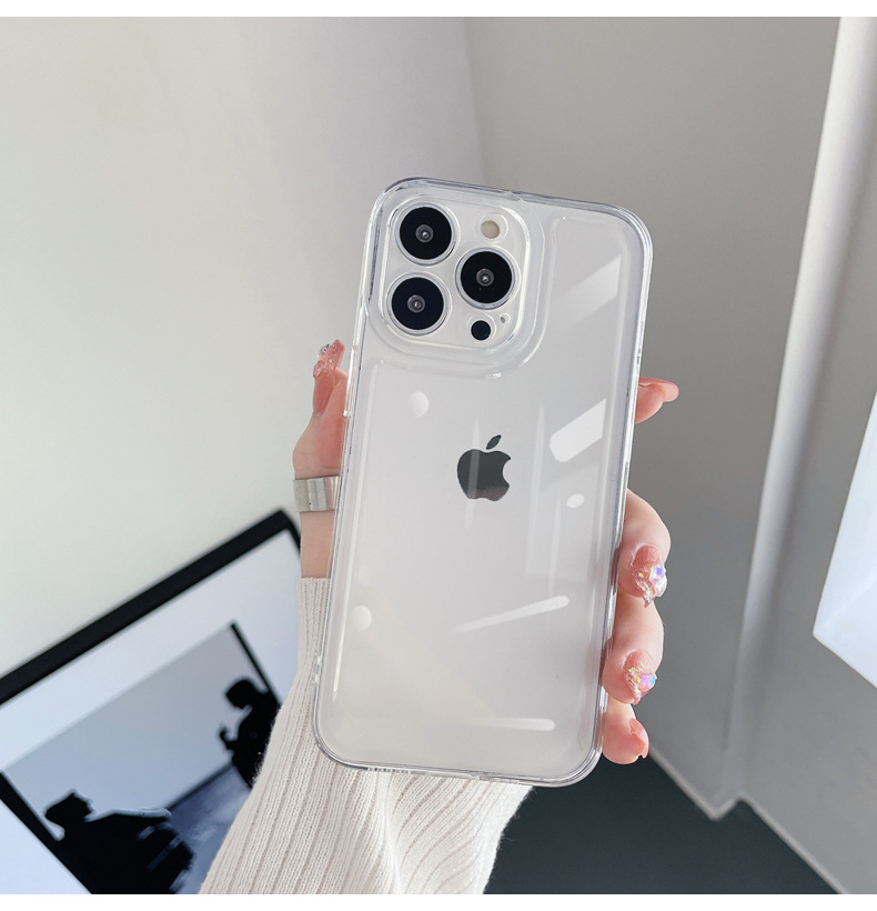 Suitable for the new iphone17 phone case 16Pro, Apple transparent hollow case, thickened silicone TPU anti-drop soft case pic 10