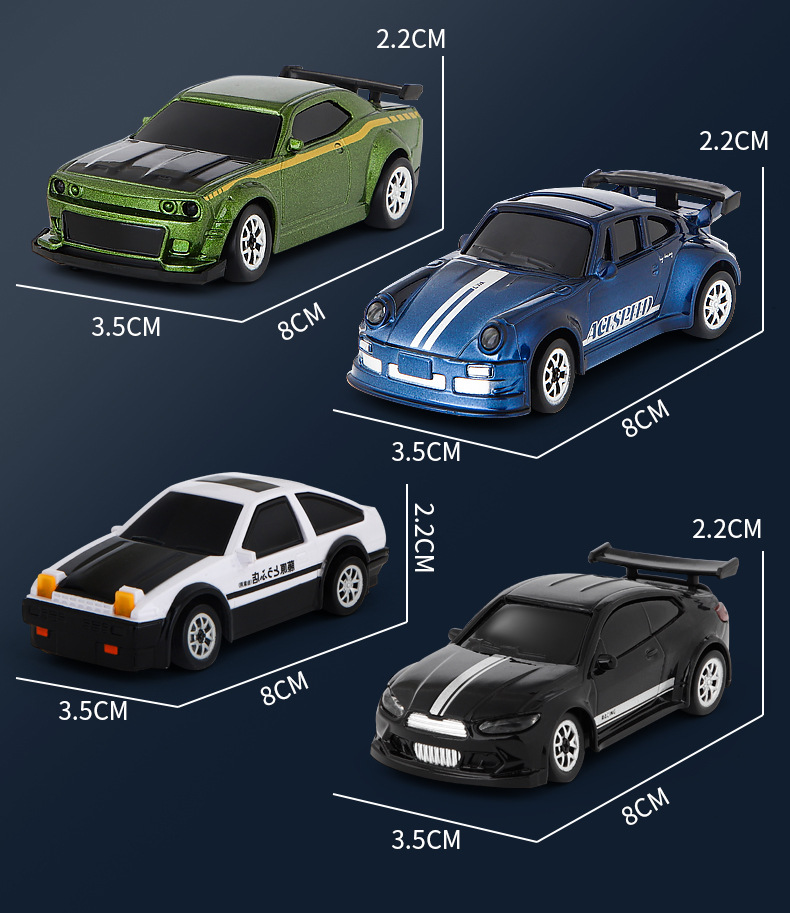 【厂家直销】跨境热卖1：64迷你桌面漂移遥控车RC遥控小汽车玩具详情13