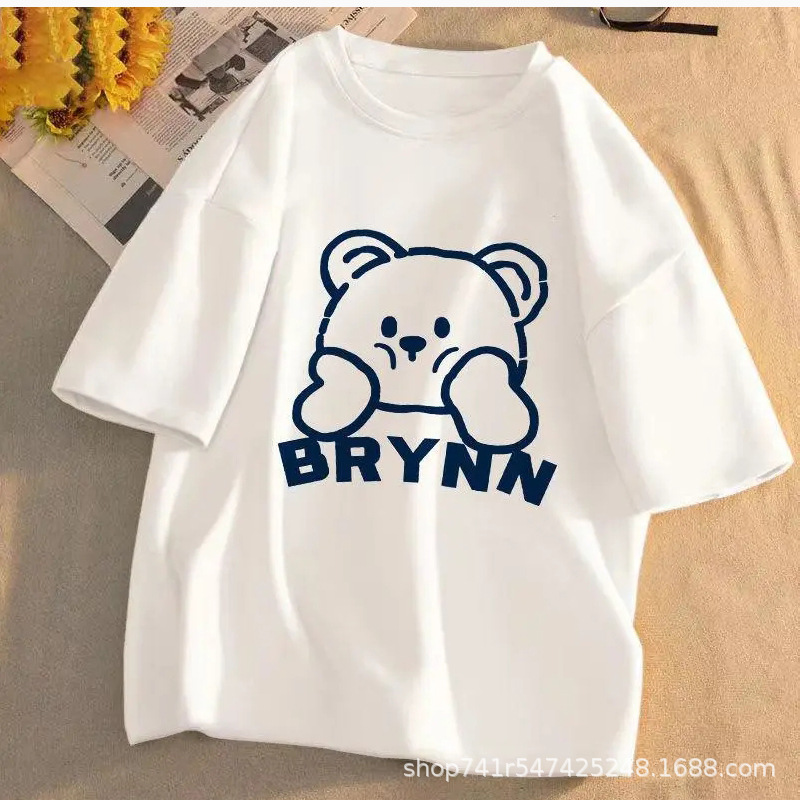 Summer wear 2024 new short-sleeved T-shirt for women, paired with Hong Kong-style chic women's wear and Korean-style loose half-sleeved T-shirt for hair delivery Specification image