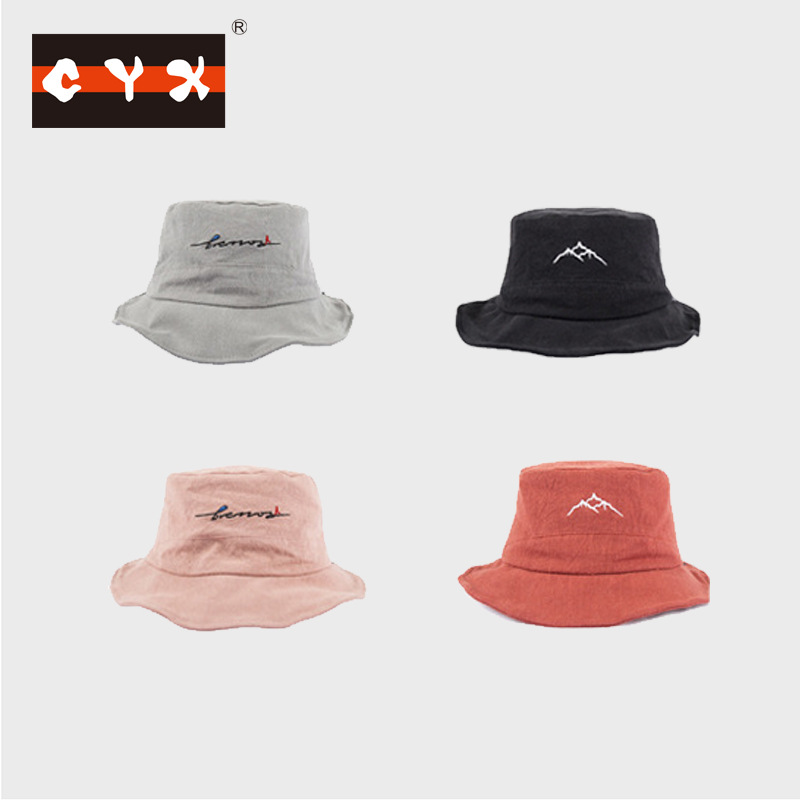 Fisherman Hats Wholesale Embroidered Printed Quick-Drying Bucket Hats Ins Women Mlb Double-Faced Men Cowboy Fishing Mountaineering Basin Hats Specification drawing