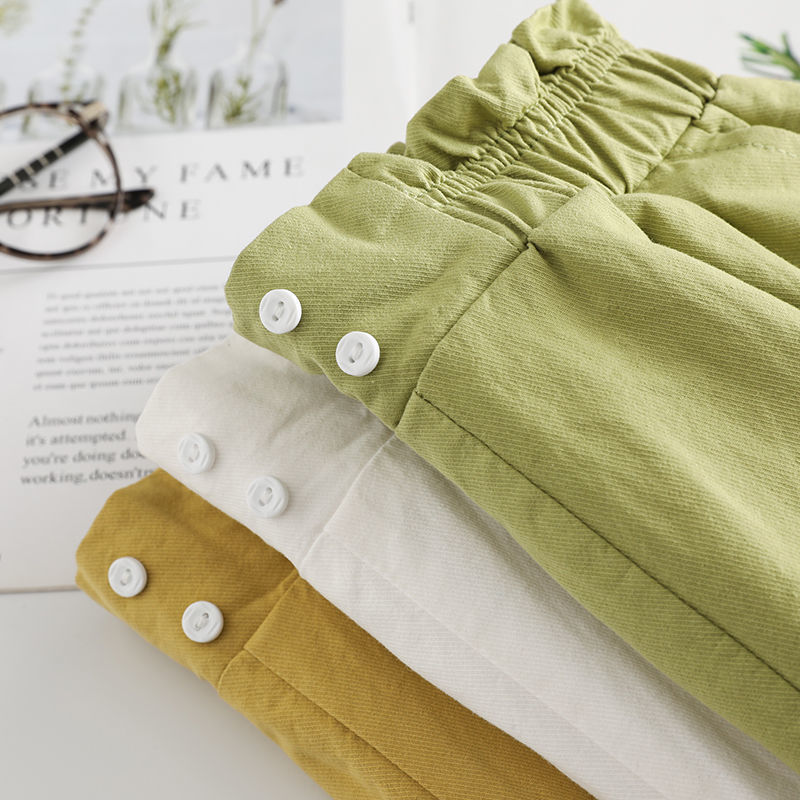 Summer girls' pants for middle-aged and older children 2021 new style, stylish and versatile, loose, middle-aged and older children's summer pants trend Specification image