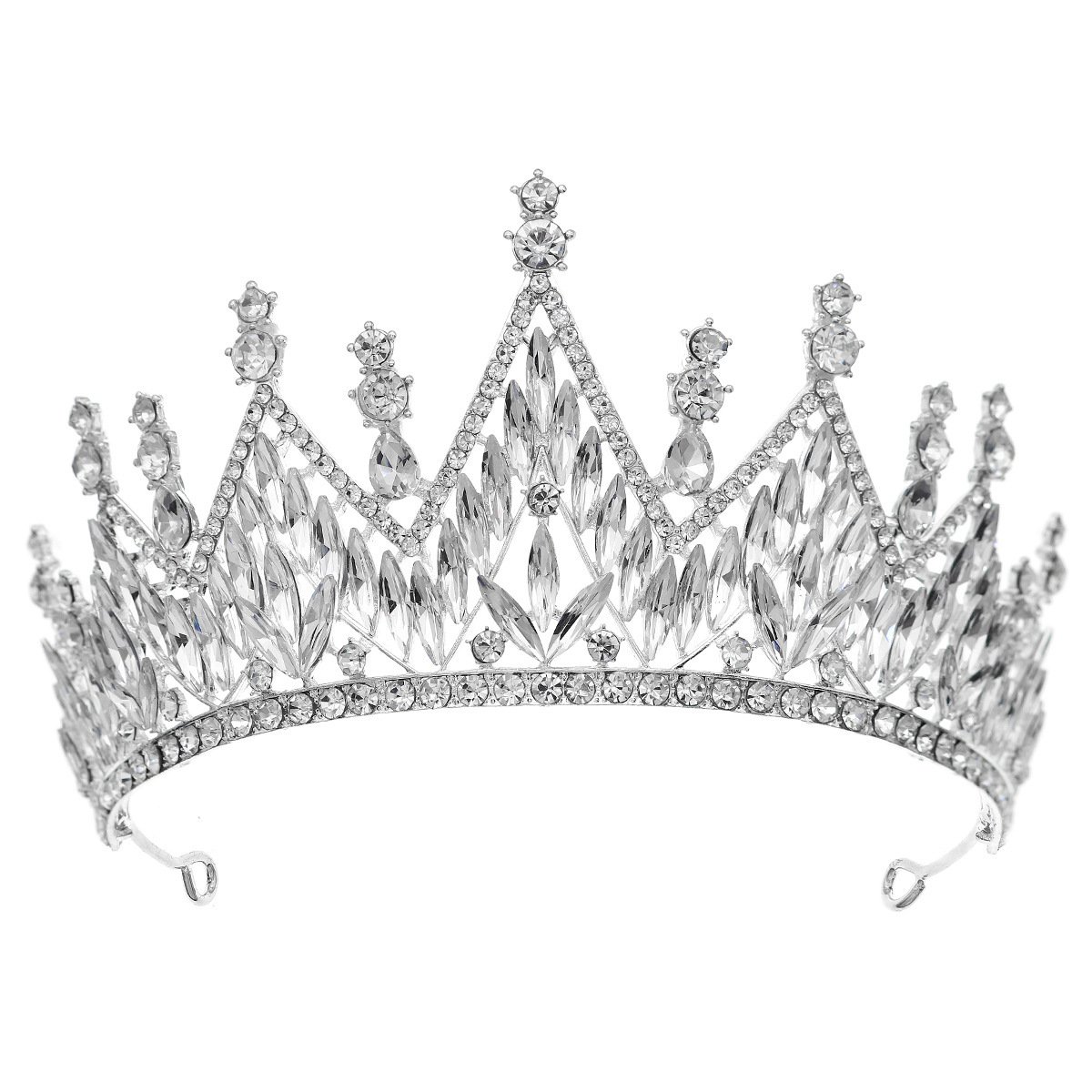 Crystal super glittering wedding dress, hair accessory, stage host, welcome, Baroque queen, bride, wedding headwear, crown Application Scenario