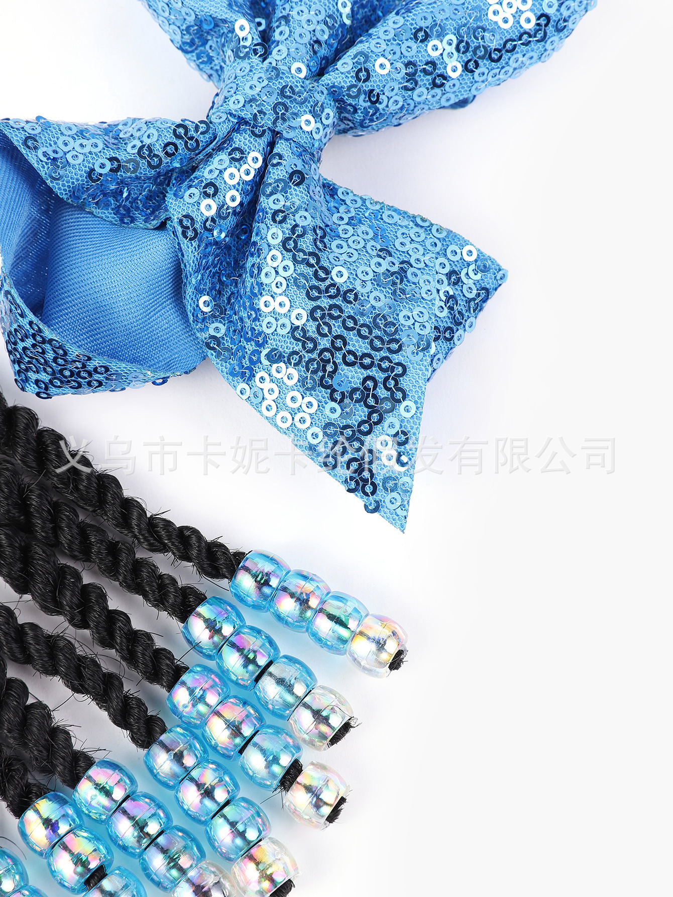 شريط أزرق جديد من الشعر المستعار مع أميرة حرز حلقة Wig Products Application Scenario
