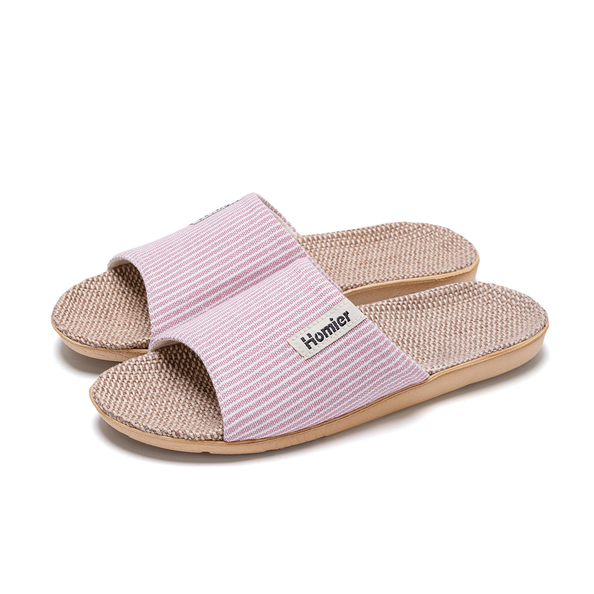 Linen slippers for men, spring and autumn indoor home, quiet and suitable for all four seasons. Cotton and linen slippers for women, new style for winter and summer Item Picture