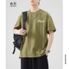 Furukawa Men's Wear: Japanese retro men's short-sleeved trendy brand, loose and large-sized printed student summer base layer top details Picture