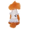 Pet puppy dog autumn and winter season thickened warm little chanel-style princess dress cute and fashionable lace-trimmed pet clothing Item Picture