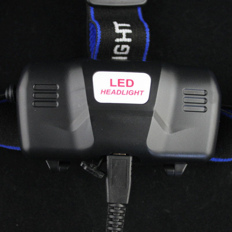 Outdoor headlamp led telescopic zoom USB charging sensor night fishing headlamp T6 strong head wearable flashlight details Picture