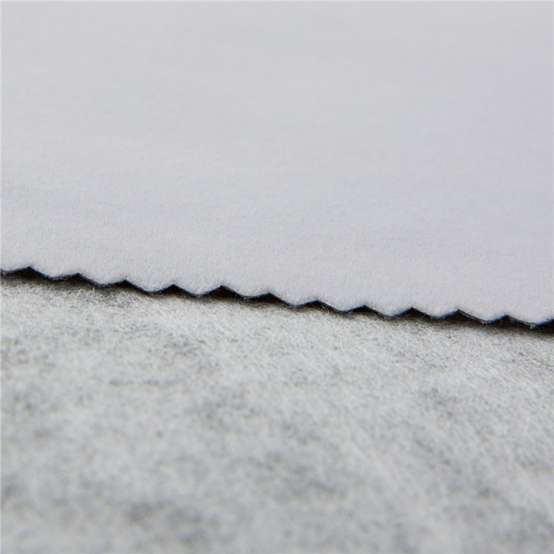 工厂现货灰色植绒布水刺底长毛绒眼镜盒礼盒内衬布料批发自粘绒布