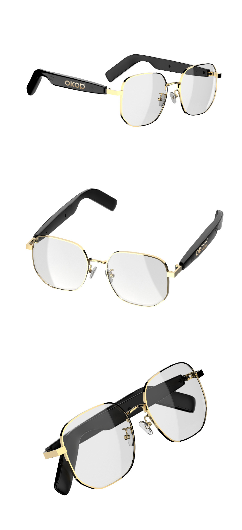 Y103 Bluetooth Smart Audio Glasses: Air conduction anti-blue light Voice call Touch Cross-border Surround sound pic 18