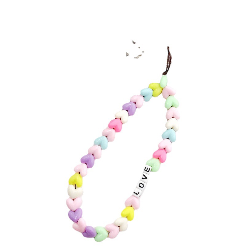 New Spring Color Mobile Phone Rope Handmade Diy Love Mobile Phone Chain Anti-Fall Mobile Phone Case Lashing Pendant Wholesale Item Picture