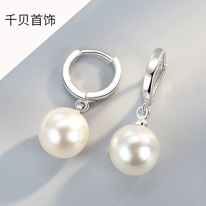跨境爆款源头厂货精品925银耳饰女时尚珍珠耳坠耳吊欧美耳环耳扣