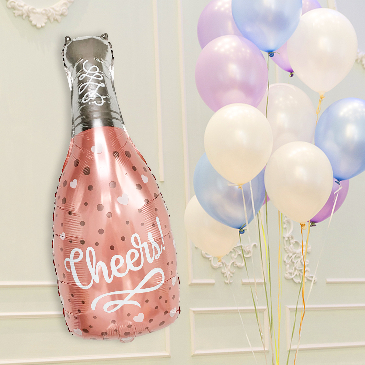 Wholesale of aluminum film balloons for party decoration, cross-border arrangement of New Year wine bottles and glasses, birthday wine bottles and glasses, and balloons Application Scenario