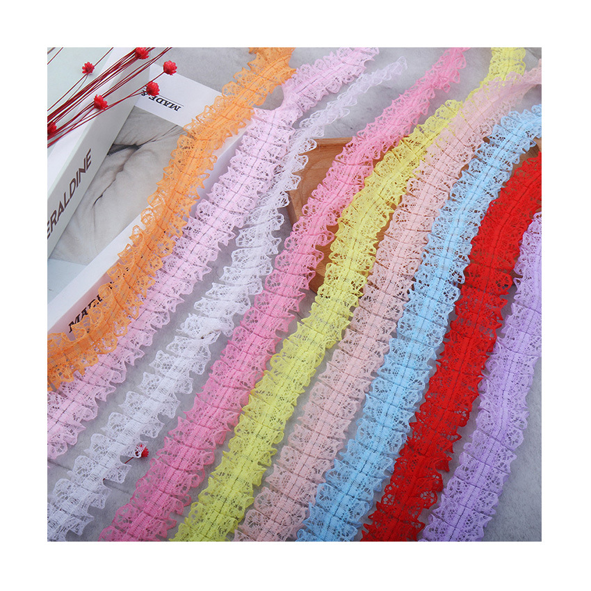 In stock: 3cm diamond lace pleated toys, bags, hair accessories, clothing, craftsmanship, mid-line fishbone discounted lace Item Picture