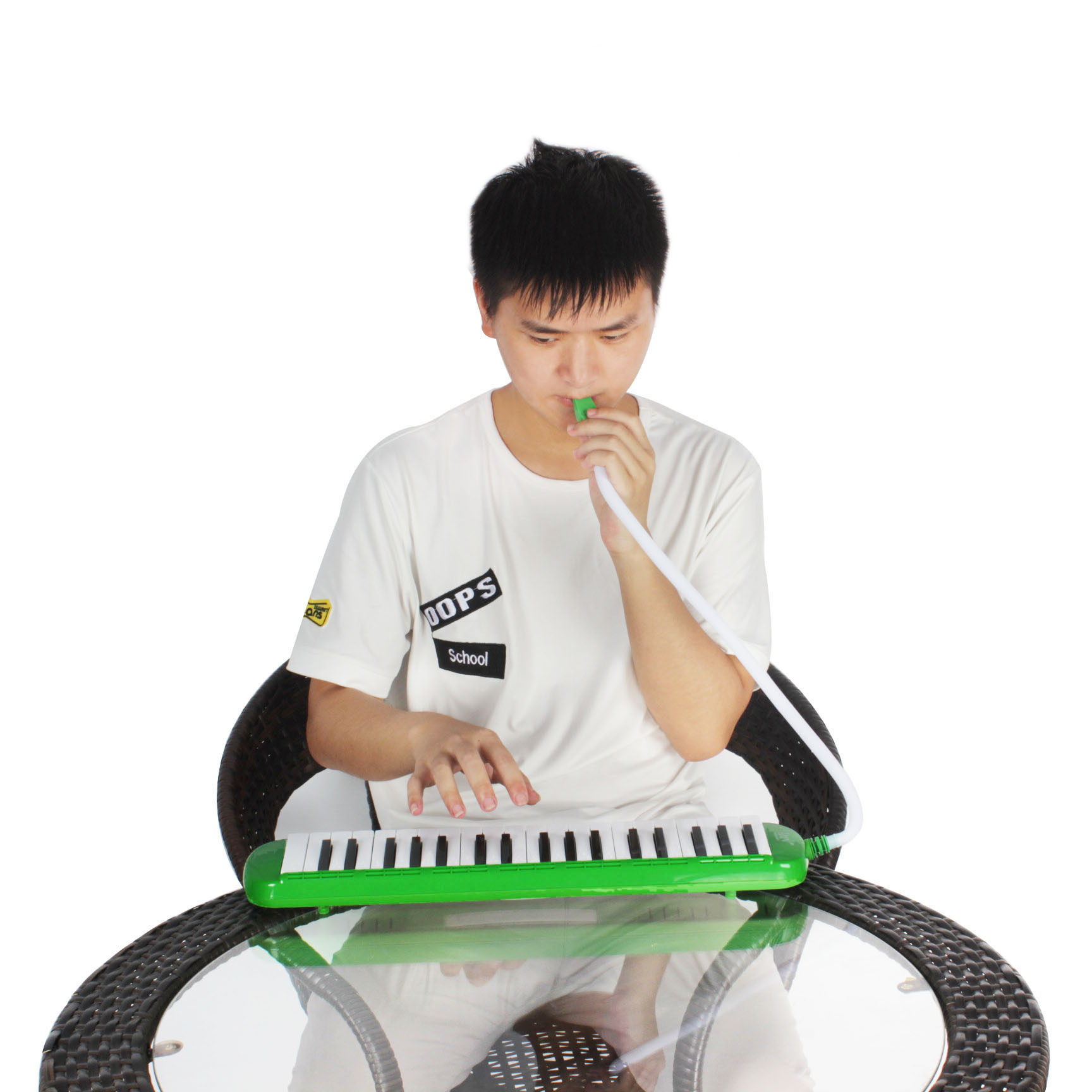 Irin 37-key harmonica for children and students, introductory blowing mouthpiece instrument, hard box harmonica with blowing pipes and mouthpieces Specification image