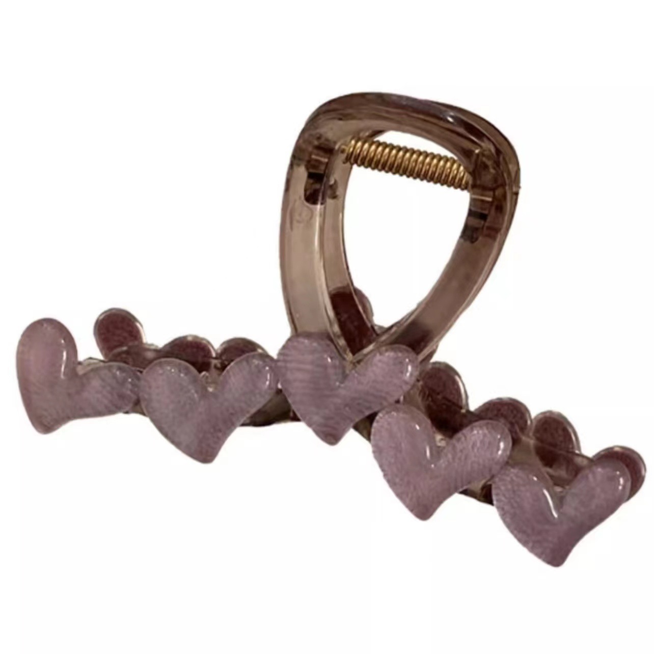 Elegant, heart-shaped claw clip for women, high-end shark clip, simple and versatile clip, headwear, hair clip, back of the head, hair clipper, ins Item Picture