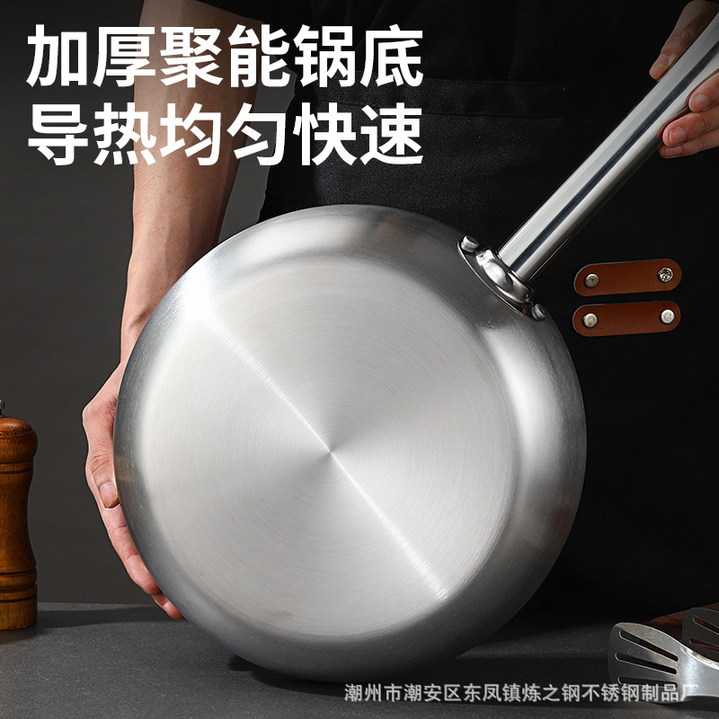 Commercial frying pans, flat pans, aluminum alloy single-bottom non-stick pans, household smoke-free stir-frying pans, steak frying pans, frying plates Application Scenario