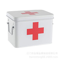 Wholesale large red and white home emergency medicine boxes Metal medicine storage boxes across Amazon factories