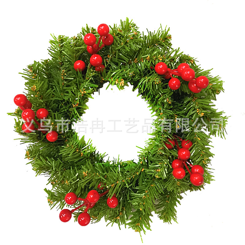 圣诞花环圣诞节装饰花环画圈藤圈门挂装饰